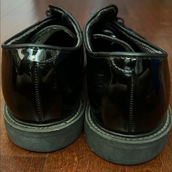 Bates Black Faux Patent Leather Oxfords, Perfect for Special Occasions Size 10.5 - Picture 11 of 14